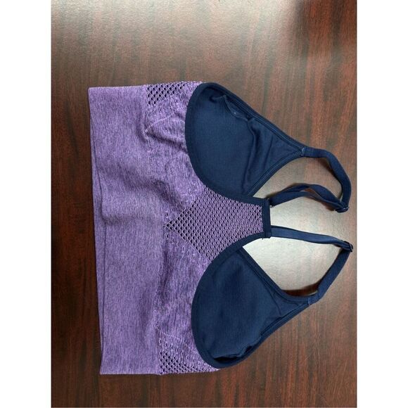 PINK Victoria’s Secret Purple Seamless Lightly Lined Sports Bra Size Small - Picture 2 of 5
